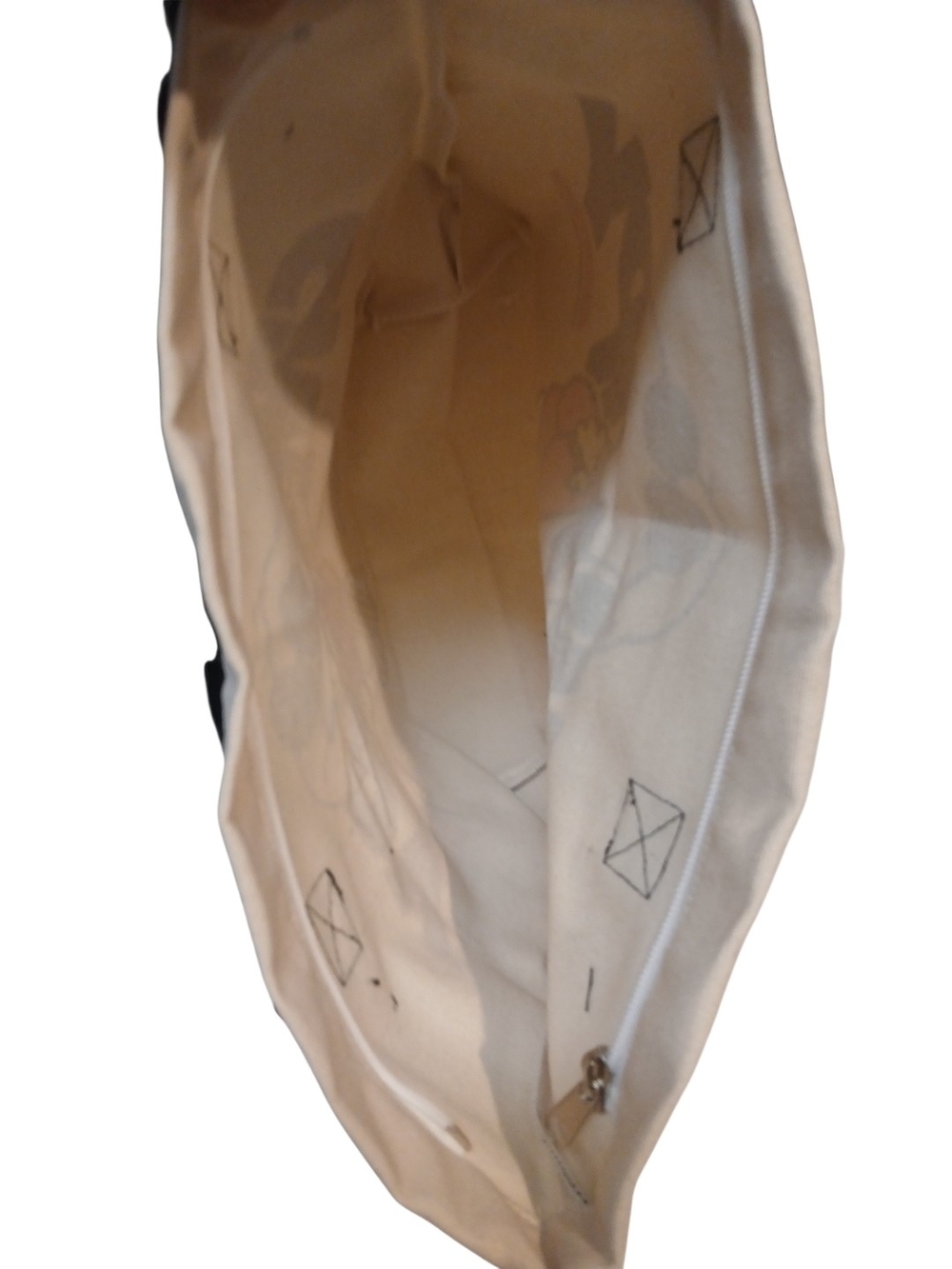 Peanuts -ECO Friendly NWT Snoopy/Woodstock Enjoying Life,Large Canvas Bag,Zipper - Picture 4 of 8